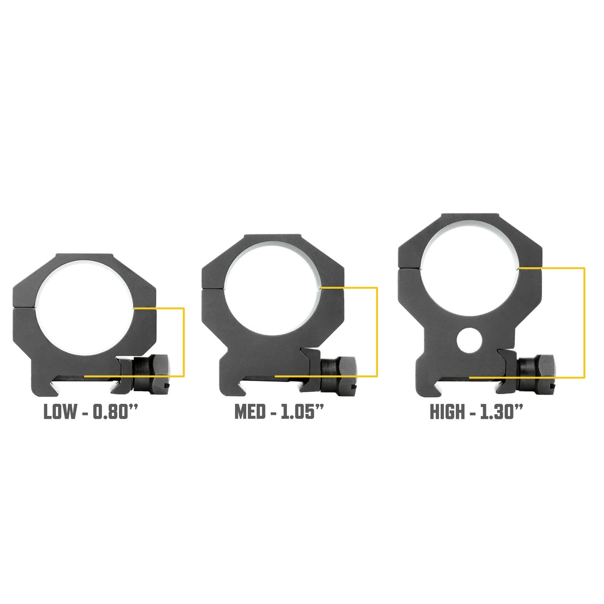 SWFA SS-Tac 30mm Low Rings with 1" Inserts