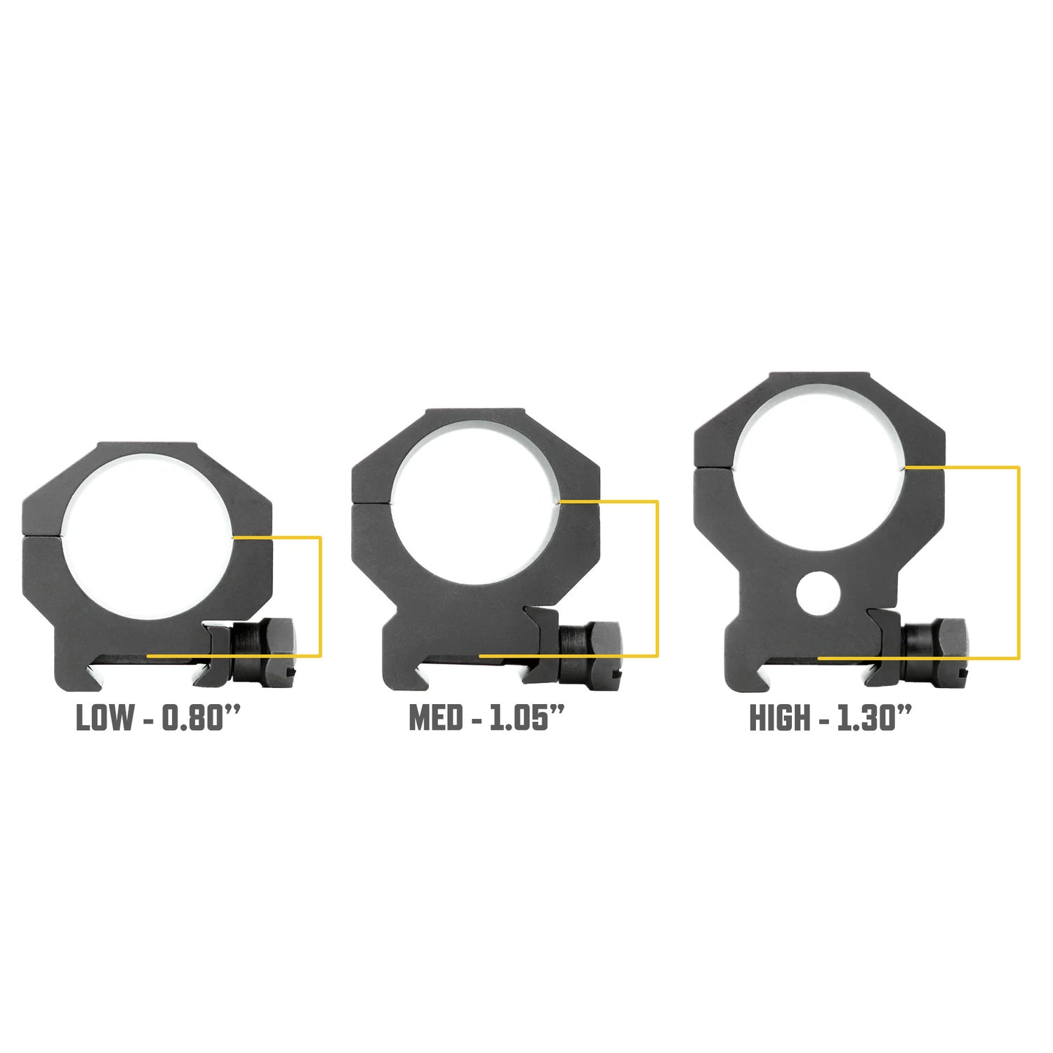 SWFA SS-Tac 30mm Low Rings with 1" Inserts