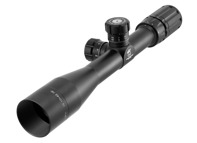 SWFA 10x42 SS HD - MIL-Quad Reticle, 30mm Tube, .1 MIL Clicks, Rear Focus