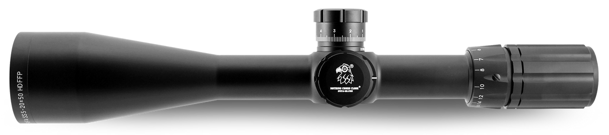SWFA 5-20x50 SS HD - MIL-Quad Reticle, 30mm Tube, .1 MIL Clicks, Side Focus, FFP