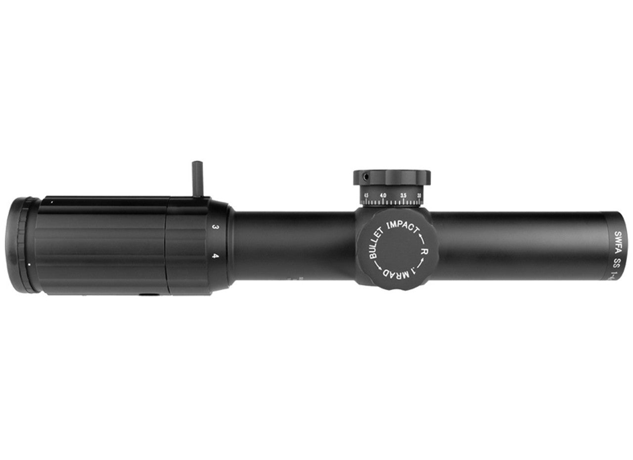 SWFA 1-4x24 SS - Illuminated MIL-Quad DM Reticle, 30mm, .1 MIL Clicks